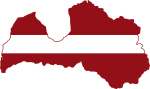 flag map of latvia